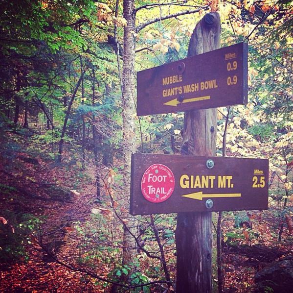 Giant Mtn Trail Sign